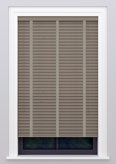 Perfect Fit Wooden wooden-blinds with decorative tapes