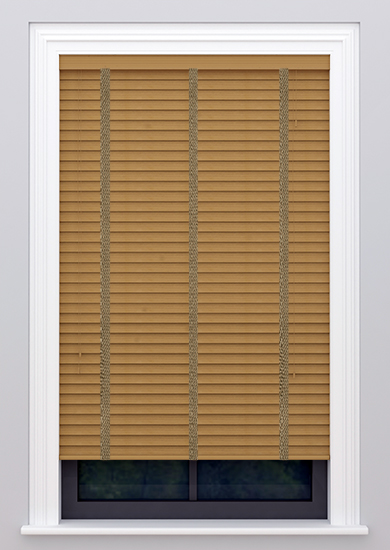 Desert Oak Hessian made to measure Fauxwood blinds for your windows