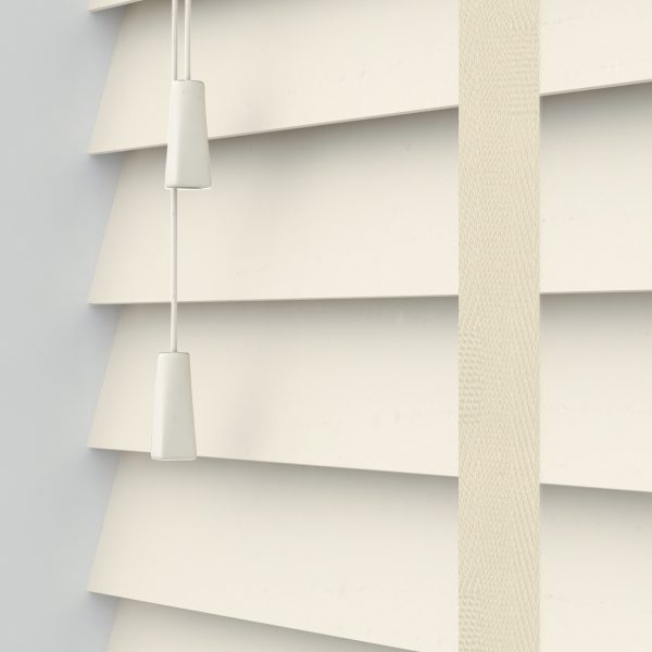 gloss creme Barley Made to Measure Wooden wooden-blinds with decorative tapes